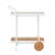 Tulum Bar Trolley - Natural Teak - White - GlobeWest