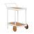 Tulum Bar Trolley - Natural Teak - White - GlobeWest