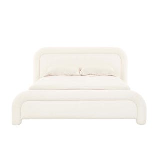 Almos Chubby Bed - Ivory Boucle - GlobeWest