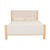 Artie Upholstered Bed - Rice - Natural Ash - GlobeWest