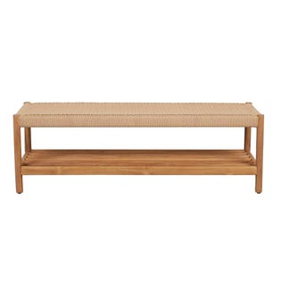 Anchor Shelf Bench Seat - Natural Loom - Natural - GlobeWest