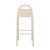 Jules Woven Outdoor Barstool - Shell - Linen Metal - GlobeWest