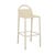 Jules Woven Outdoor Barstool - Shell - Linen Metal - GlobeWest