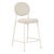 Laylah Loop Barstool - Wheat - Almond Milk - GlobeWest