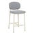 Lori Metal Frame Barstool - Powder Blue - Bone Powdercoated Metal - GlobeWest