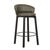 Sketch Glide Barstool - Kale Leather - Black Onyx - GlobeWest