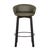 Sketch Glide Barstool - Kale Leather - Black Onyx - GlobeWest
