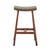 Sketch Odd Upholstered Barstool - Kale Leather - Walnut - GlobeWest