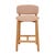 Sketch Pinta Upholstered Barstool - Woven Red Clay - Light Oak - GlobeWest