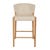 Sketch Ronda Barstool - Limestone Leather - Light Oak - GlobeWest