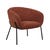 Albie Occasional Chair - Red Earth - Black Metal - GlobeWest