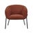 Albie Occasional Chair - Red Earth - Black Metal - GlobeWest
