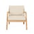 Belle Outdoor Occasional Chair - Straw Sunproof - Natural Teak - GlobeWest