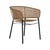 Cabana Woven Dining Armchair - NATURAL - Licorice - GlobeWest