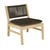 Cannes Rope Occasional Chair - Ink - Natural Teak - GlobeWest