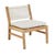 Cannes Rope Occasional Chair - Snow - Natural Teak - GlobeWest