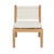 Cannes Rope Occasional Chair - Snow - Natural Teak - GlobeWest