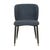 Cara Dining Chair - Blueberry Speckle - Ink Blue Velvet - GlobeWest