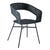 Charlotte Dining Armchair - Black Rattan - Black Metal - GlobeWest