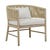 Corsica Rope Occasional Chair - Snow - Aged Teak - GlobeWest