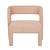 Eleanor Occasional Chair - Blush Sheepskin - GlobeWest
