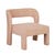 Eleanor Occasional Chair - Blush Sheepskin - GlobeWest