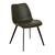 Isaac Dining Chair - Vintage Matt Green PU - Black Metal - GlobeWest