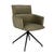 Kellan Swivel Base Chair - Leaf - Matt Black - GlobeWest