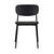 Lathan Dining Chair - Black Ash - Black Metal - GlobeWest
