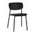 Lathan Dining Chair - Black Ash - Black Metal - GlobeWest