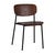Lathan Dining Chair - Walnut Ash - Black Metal - GlobeWest