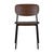 Lathan Dining Chair - Walnut Ash - Black Metal - GlobeWest
