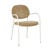 Layla Loop Dining Arm Chair - Dijon - Bone Powdercoated Metal - GlobeWest