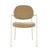 Layla Loop Dining Arm Chair - Dijon - Bone Powdercoated Metal - GlobeWest