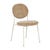 Laylah Loop Dining Chair - Dijon - Bone Powdercoated Metal - GlobeWest