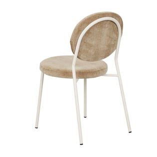 Laylah Loop Dining Chair - Dijon - Bone Powdercoated Metal - GlobeWest
