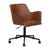 Lennox Office Chair - VINTAGE TAN PU - Black - GlobeWest