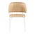 Lily Dining Armchair - Natural Rattan - White - GlobeWest