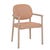 Lori Metal Frame Dining Armchair - Peach - Matt Cashmere - GlobeWest
