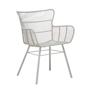 Mauritius Wing Arm Chair - Light Grey - GlobeWest