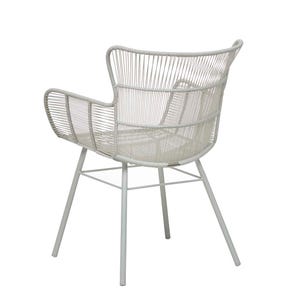 Mauritius Wing Arm Chair - Light Grey - GlobeWest