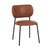 Miller Dining Chair - Tan - Black Metal - GlobeWest