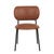 Miller Dining Chair - Tan - Black Metal - GlobeWest