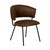 Mimi Dining Chair - Tan - Black - GlobeWest