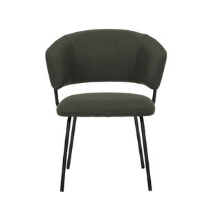 Mimi Dining Chair - Military Green - Black - GlobeWest