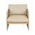 Natadora Miles Occasional Chair - Limestone Leather - GlobeWest