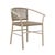 Normandy Dining Arm Chair - Biscuit - Aged Teak - GlobeWest