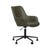 Quentin Office Chair - Vintage Matt Green PU - Black Metal - GlobeWest