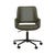 Quentin Office Chair - Vintage Matt Green PU - Black Metal - GlobeWest