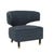 Sabine Occasional Chair - Blueberry Speckle - Black Metal - GlobeWest